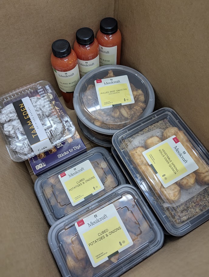 Fresh Mealcraft kosher meal box spread